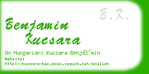 benjamin kucsara business card